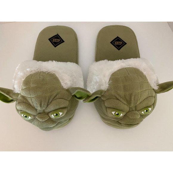 Star Wars 3D Yoda Plush Character Slippers Licensed‎ Lucas Bioworld Slip-Ons - Picture 5 of 13